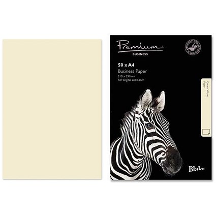 Blake Premium A4 Paper / Wove Finish / Cream / 120gsm / 50 Sheets