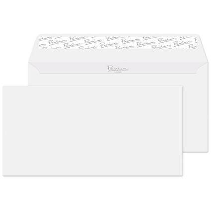 Blake Premium DL Wallet Envelopes / Wove / Brilliant White / Peel & Seal / 120gsm / Pack of 500