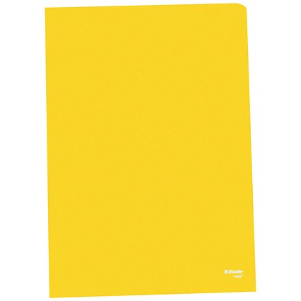 Esselte Cut Flush Folders, A4, Yellow, Pack of 100