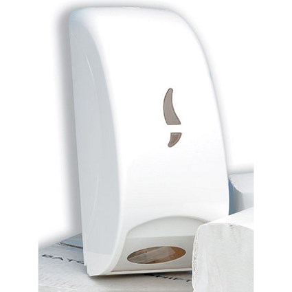 Maxima Toilet Tissue Dispenser Unit for Bulk Tissue Wipeable Plastic White Ref VPD9022