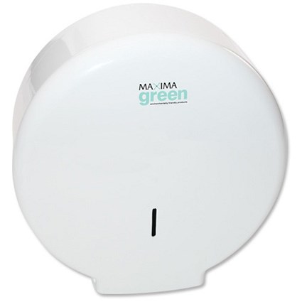 Maxima Toilet Tissue Dispenser Unit for Mini Jumbo Roll Wipeable Plastic White Ref VPD7865