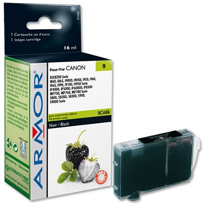 Armor Compatible Inkjet Cartridge Black [Canon BCI-6Bk Equivalent] Ref K11509