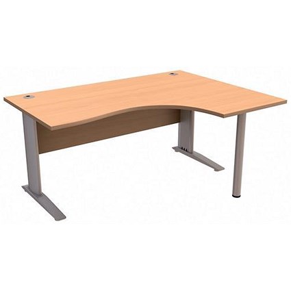 Sonix Cantilever Radial Desk / Right-hand / 1600mm / Beech
