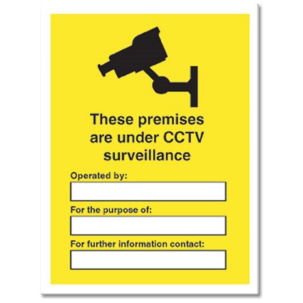 Stewart Superior Premises are under CCTV Surveillance Sign - 300x400mm