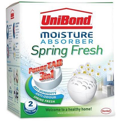 Unibond Moisture Absorber Bubble Refill Spring Fresh Refill - Pack of 2