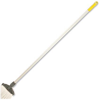 Bentley Kentucky Mop Handle with Grey Grip Clip Colour-coded Yellow Ref SPC/VZ20511Y/CLIP