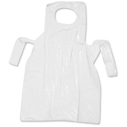 Apron Roll / Disposable Polythene / White / Pack 200