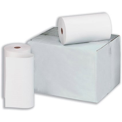 Telex Rolls, 214 x 120mm, 1-Ply, White Bond, Pack of 6