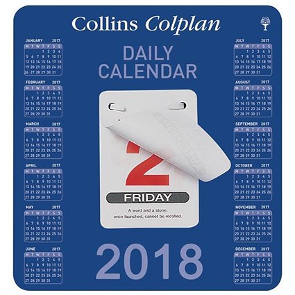 Collins 2018 Daily Block Tear Off Day of the Year Calendar