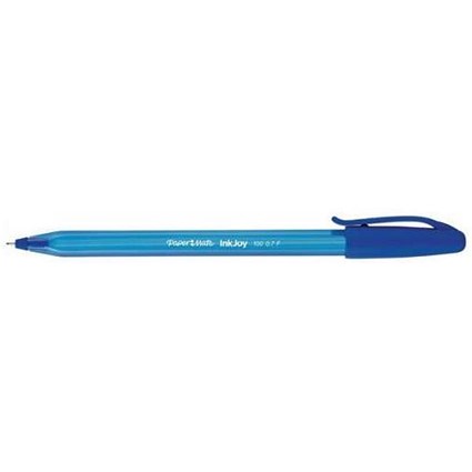 Paper Mate Inkjoy 100 Fineliner Pen, Blue, Pack of 4