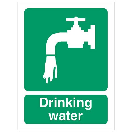Stewart Superior Drinking Water Sign W150xH200mm Self Adhesive Vinyl