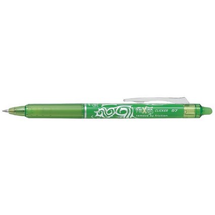 Pilot Frixion Clicker Rollerball Pen / Lime Green / Pack of 12