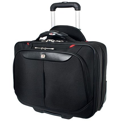 Gino Ferrari Brooklyn Business Bag Padded Wheeled On-board Size 16in Laptop Black