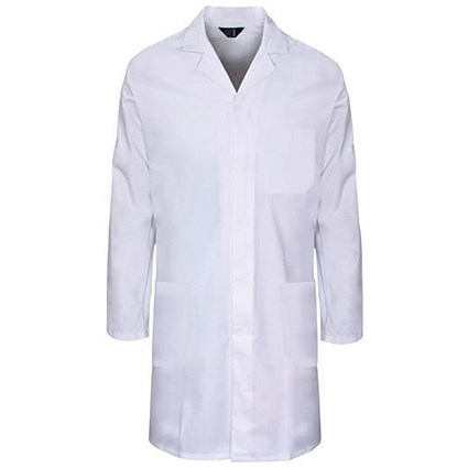 Lab Coat / Polycotton / 3 Pockets / White / XL