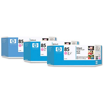 Hewlett Packard [HP] No. 85 Dye Ink Cartridge 69ml Light Magenta Ref C9435A [Pack 3]