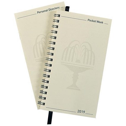 Collins 2019 Elite Pocket Diary Refill / Week To View / 153 x 85mm