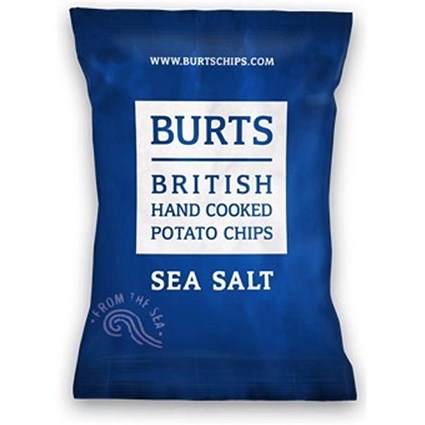 Burts Sea Salt Crisps / 40g Bags / Pack of 20