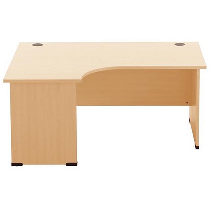 Sonix 1600mm Corner Desk / Left Hand / Panel Legs / Maple