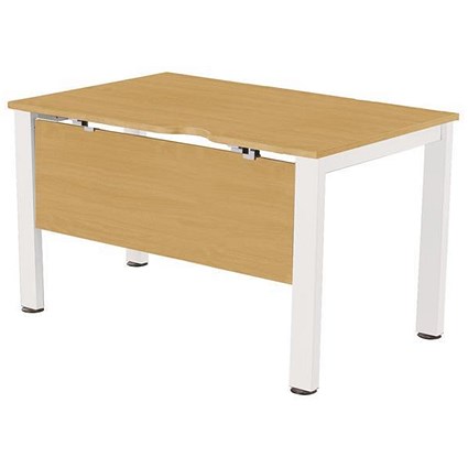 Sonix 1000mm Rectangular Desk / White Legs / Oak