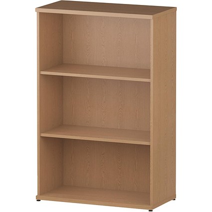Trexus Medium Bookcase, 2 Shelves, 1200mm High, Oak