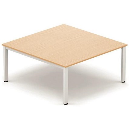 Sonix Meeting Table / White Legs / 1600mm / Maple