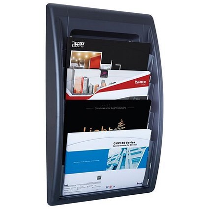 Fast Paper Quick Fit Wall Display A4 Landscape Black