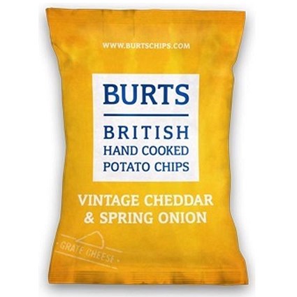 Burts Cheddar & Spring Onion Crisps / 40g Bags / Pack of 20