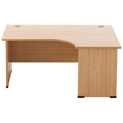 Sonix 1600mm Corner Desk / Right Hand / Panel Legs / Beech