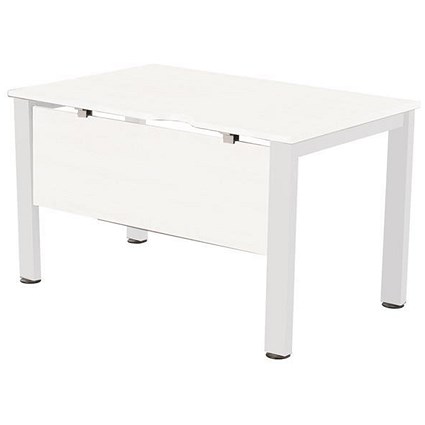 Sonix 1000mm Rectangular Desk / White Legs / White
