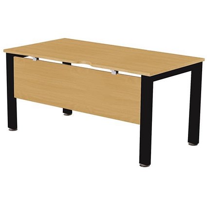 Sonix 1400mm Rectangular Desk / Black Legs / Oak