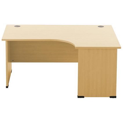 Sonix 1600mm Corner Desk / Right Hand / Panel Legs / Oak
