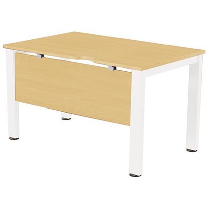 Sonix 1000mm Rectangular Desk / White Legs / Maple