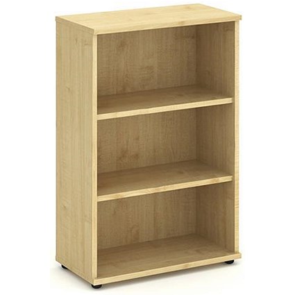 Trexus Medium Bookcase, 2 Shelves, 1200mm High, Maple