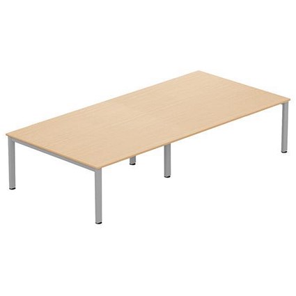 Sonix Meeting Table / Silver Legs / 3600mm / Maple