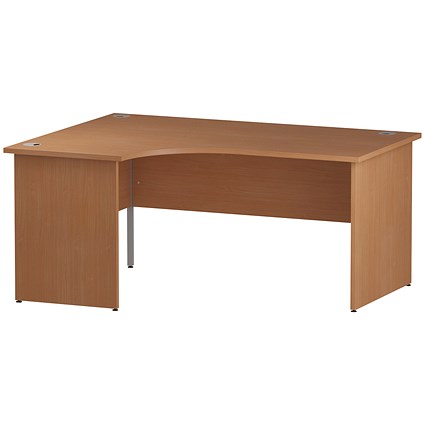 Trexus 1800mm Corner Desk, Left Hand, Panel Legs, Beech