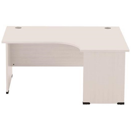 Sonix 1600mm Corner Desk / Right Hand / Panel Legs / White