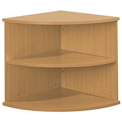Sonix Low Corner Bookcase / 600mm Wide / Beech