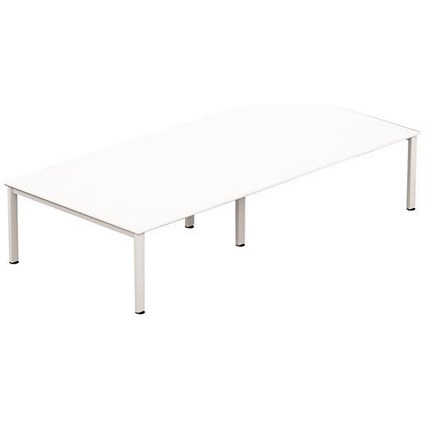 Sonix Meeting Table / White Legs / 3600mm / White