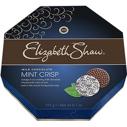 Elizabeth Shaw Mint Crisp Milk Chocolate 175g - Pack of 28