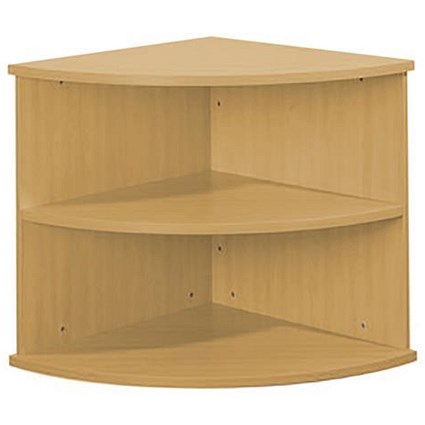 Sonix Low Corner Bookcase / 600mm Wide / Oak
