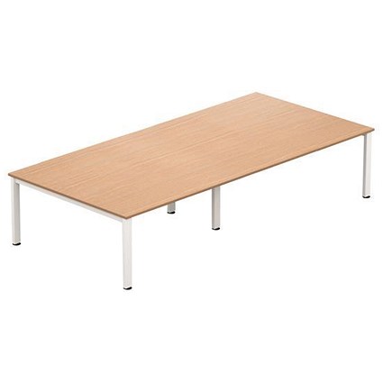 Sonix Meeting Table / White Legs / 3600mm / Beech