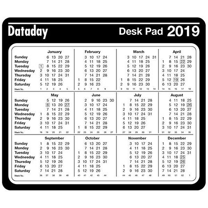 Dataday Year to View Desk Mouse Mat 2019