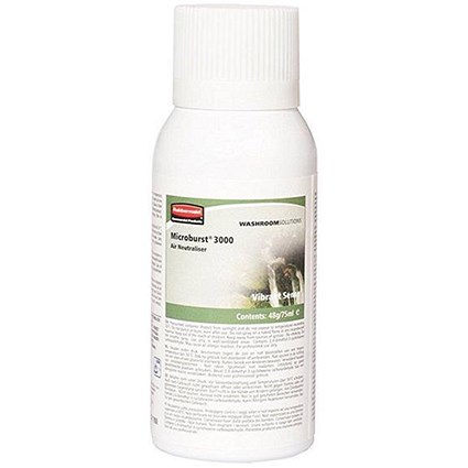 Rubbermaid Microburst Air Freshener Refills / 75ml / Vibrant Sense / Pack of 12