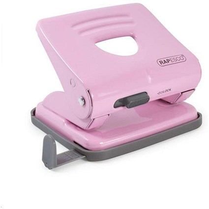 Rapesco 825 2-Hole Punch / Pink / Punch capacity: 25 Sheets