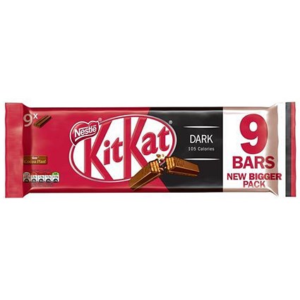 Nestle Dark Chocolate Kit Kat Fingers - Pack of 9