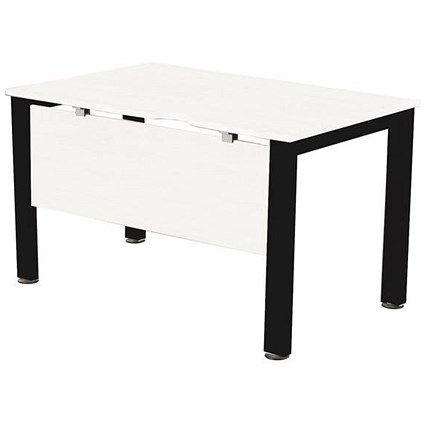 Sonix 1000mm Rectangular Desk / Black Legs / White