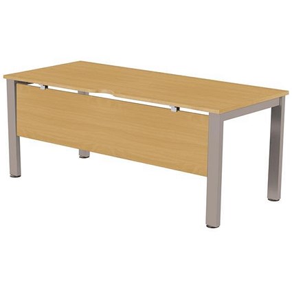 Sonix 1600mm Rectangular Desk / Silver Legs / Oak
