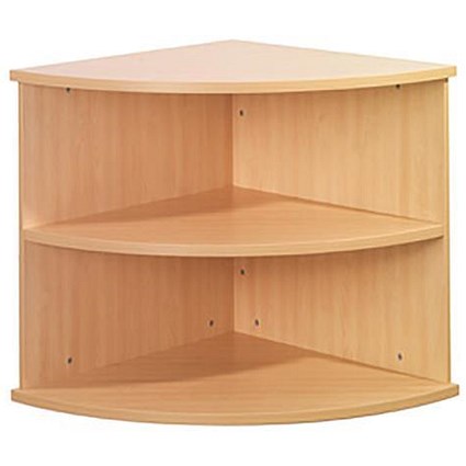 Sonix Low Corner Bookcase / 600mm Wide / Maple