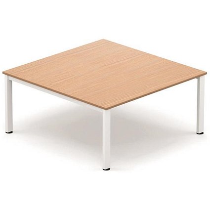 Sonix Meeting Table / White Legs / 1800mm / Beech