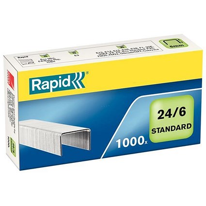 Rapid 24/6mm Staples / Pack of 1000